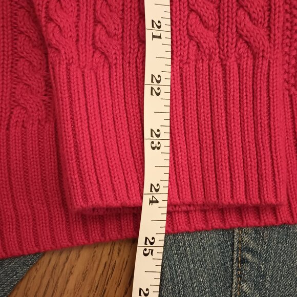 Amazon Essentials Size XXL Red Cable Knit Turtleneck Sweater (EUC) - Picture 7 of 13